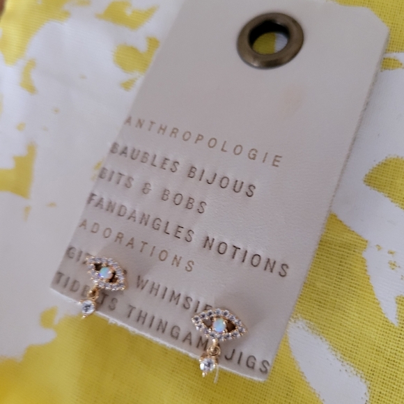 Anthropologie Opal Spirit Eye Post Earrings - gold-plated - Picture 5 of 6